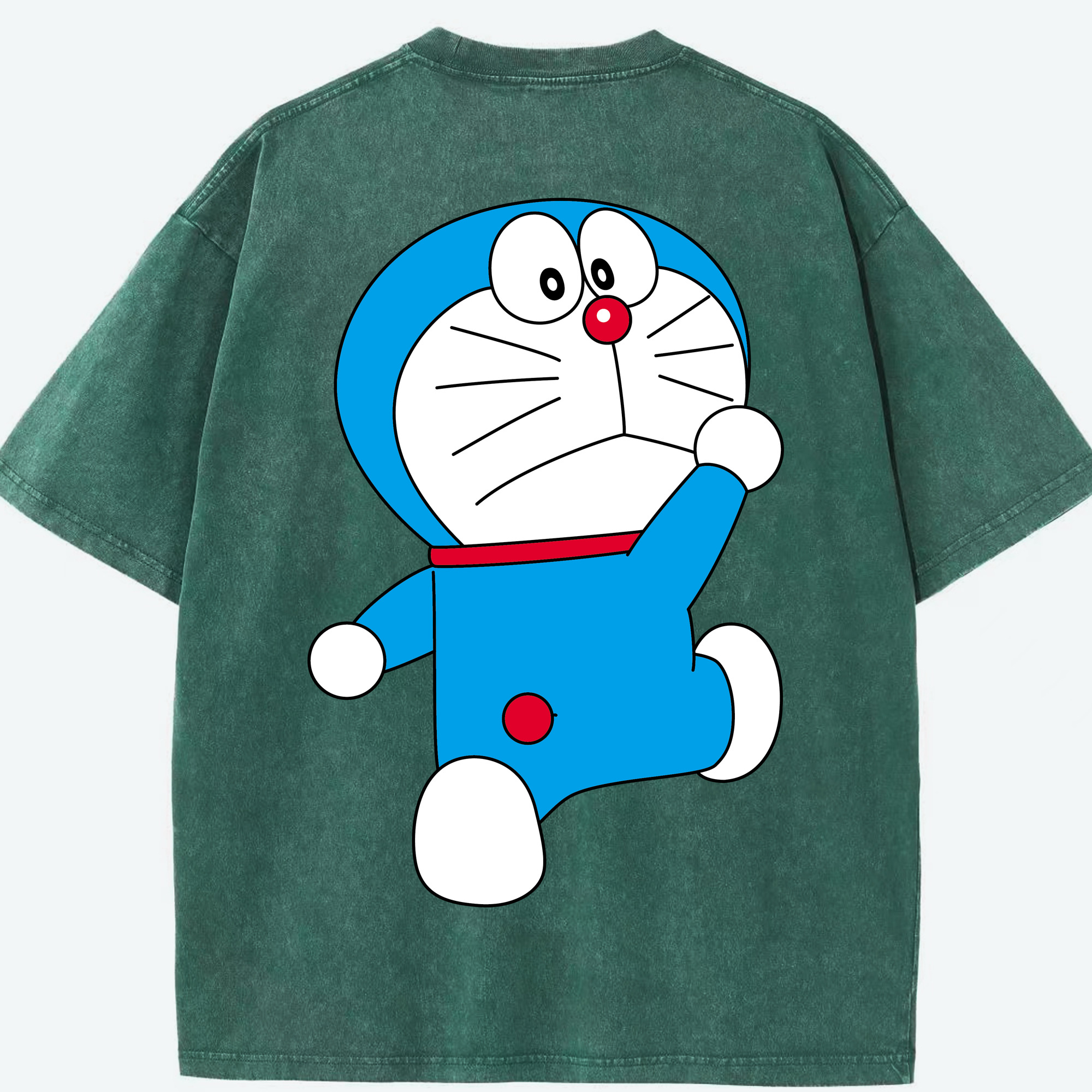 （画像用） ドラえもん Doraemon 綿100% ヴィンテージ風 半袖Tシャツ（背面プリント）
